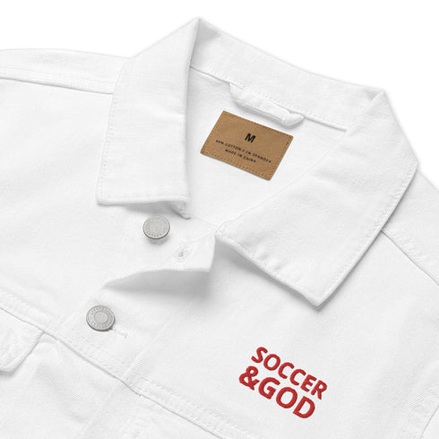 Soccer &God Crimson Denim Jacket